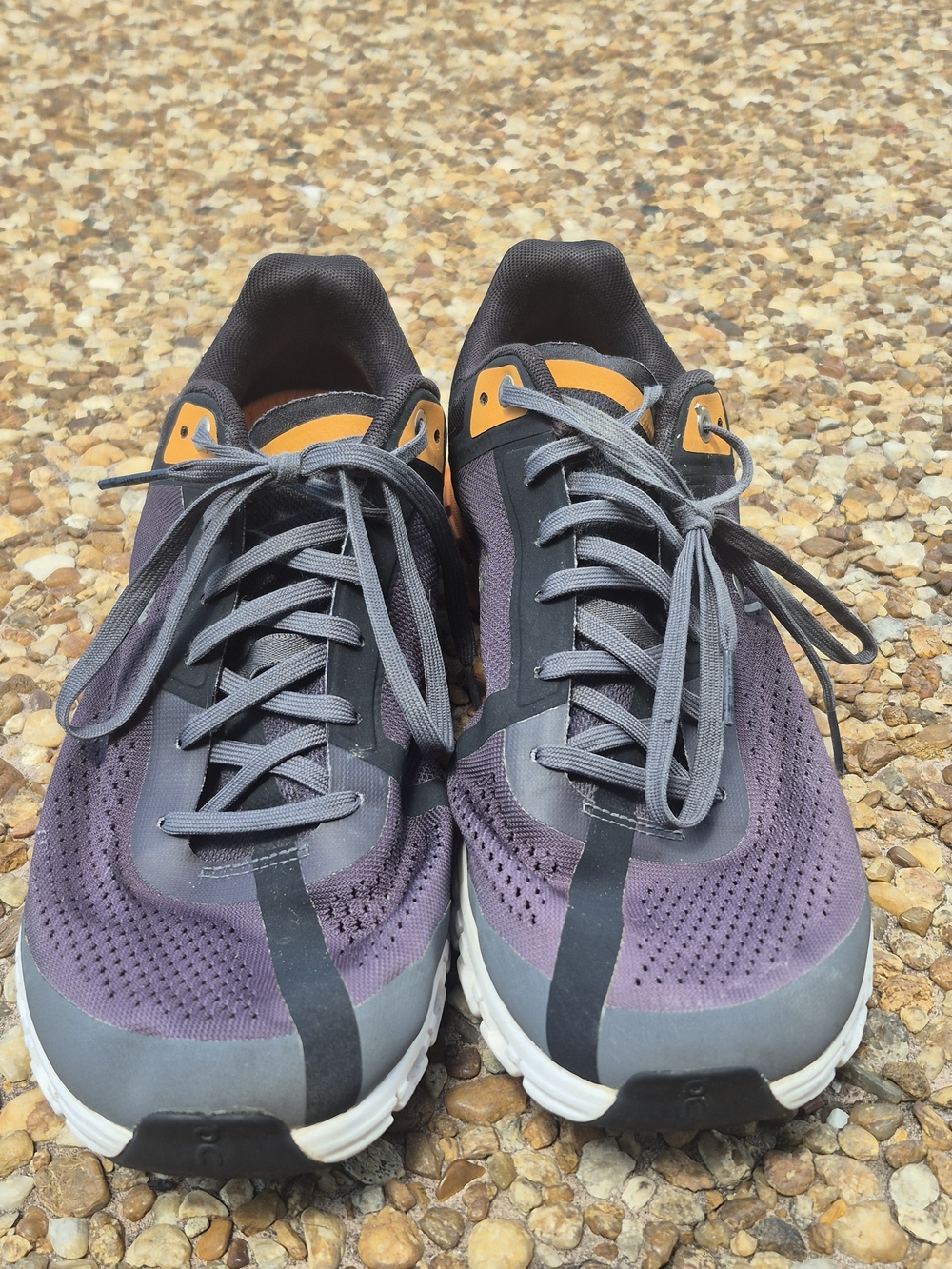 On Cloud X Men’s 9.5 Purple Gray Orange Running Training Shoes - Picture 15 of 16